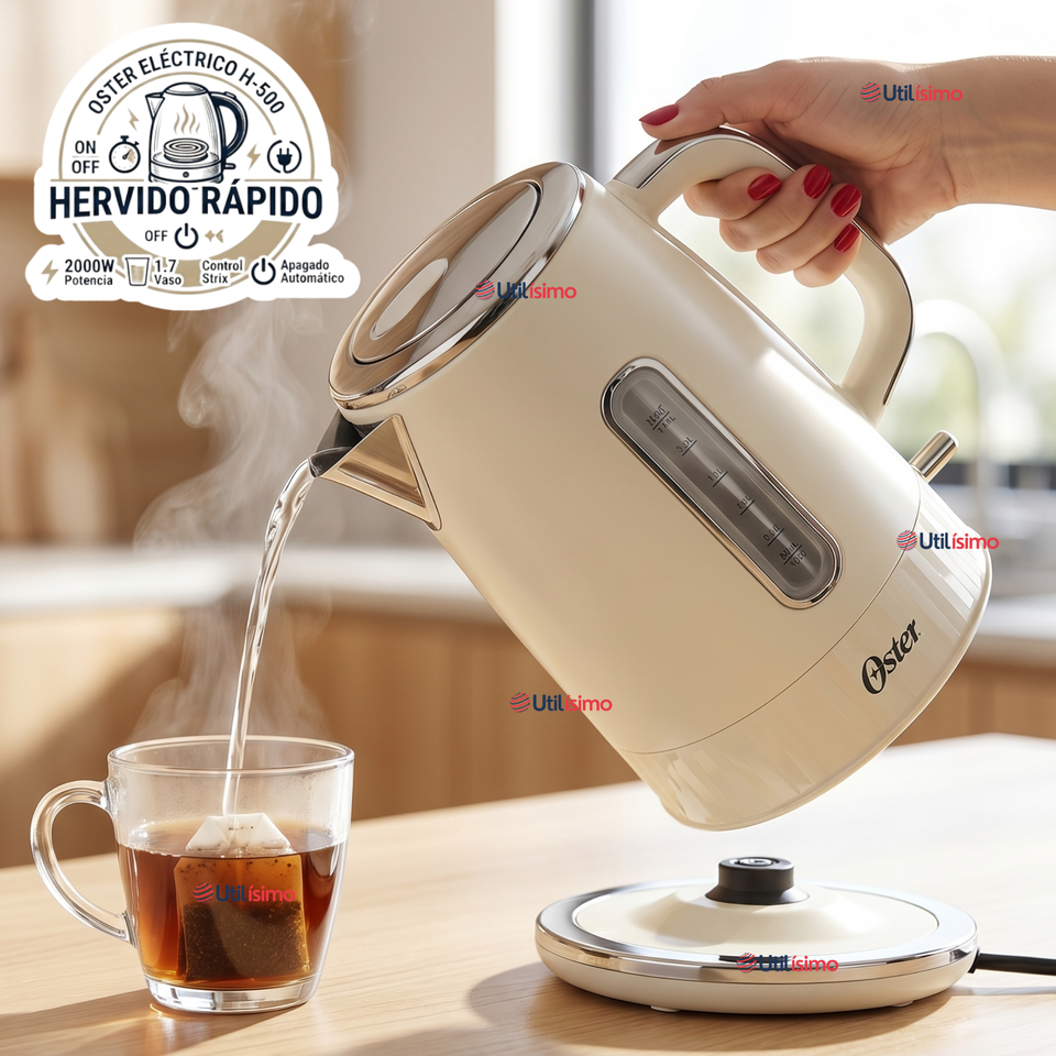 Hervidor Eléctrico Oster® de 1.7 Litros Para Té Café E Infusiones BVSTKT8107OM-052