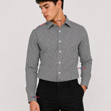 Camisa Cuadrille Hombre Blanco Azul Clásica Regular Fit