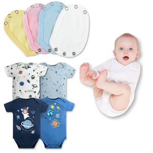 Pack 4 Unidades Extensor Body Bebé +Pack 4 Bodys Algodón Niño Manga Corta Galaxia Azul