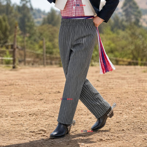 Pantalón Huaso Gris Con Rayas Niño Traje Típico Fiestas patrias