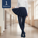 Panty Ballerinas Escolares Niña Algodón Azul