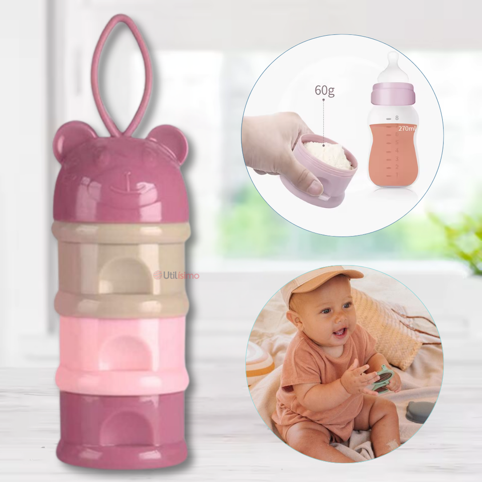 Dispensador De Alimentos Portátil Multicapa Libre de BPA  Bebés Niño Niña