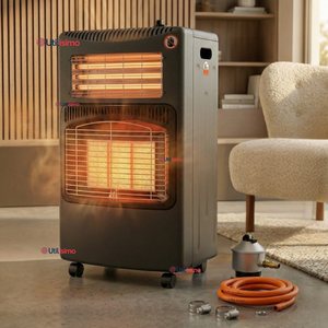 Estufa Hibrida Gas Eléctrica Plegable Con Accesorios 5kg A 15kg  GLP - Eficiencia Energética Clase A