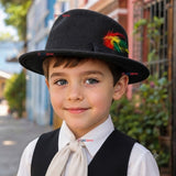 Sombrero Nortino Con Plumas Niño Traje Típico Fiestas Patrias