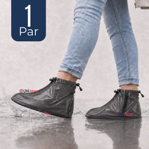 Fundas Cubre Calzado Impermeables Aislante Lluvia Negro Mujer 1 Par
