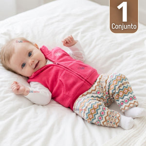 Conjunto 3 Piezas Bebé Niña Chaleco Polar Body Pantalón Buzo Tedmimak