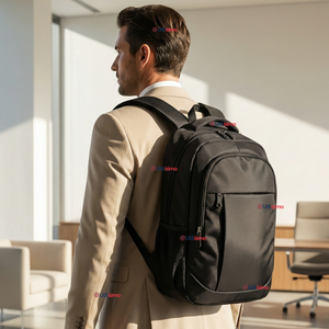 Mochila Ejecutiva Oficina Notebook Impermeable Resistente 49cm Negro 25L