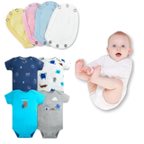 Pack 4 Unidades Extensor Body Bebé +Pack 4 Bodys Algodón Niño Manga Corta Blue Monster