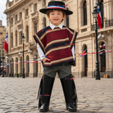 Traje Huaso Típico Completo 5 Piezas Niño Fiestas Patrias
