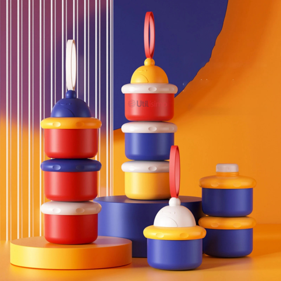 Dispensador De Alimentos Portátil Para Bebés Multicapa Libre de BPA