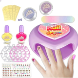 Juguete Set Manicure Lampara Secadora Corazón Para Niña