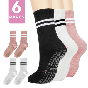Pack 6 Calcetines Antideslizantes Largos Mujer