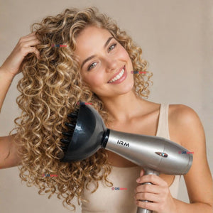 Secador de cabello Profesional 5000w Potencia y Estilo Plateado con Difusor