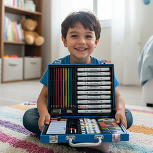 Maletín Set De Arte 53 Piezas Estuche Para Dibujar Y Pintar Niño Astronauta