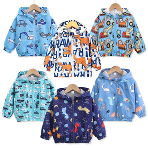 Cortaviento Impermeable Chaqueta Estampado Niño Y Bebé Jump Kids Surtidos