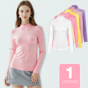 Camiseta Niña Primera Capa Bambú Invierno Cuello Beatle Polera