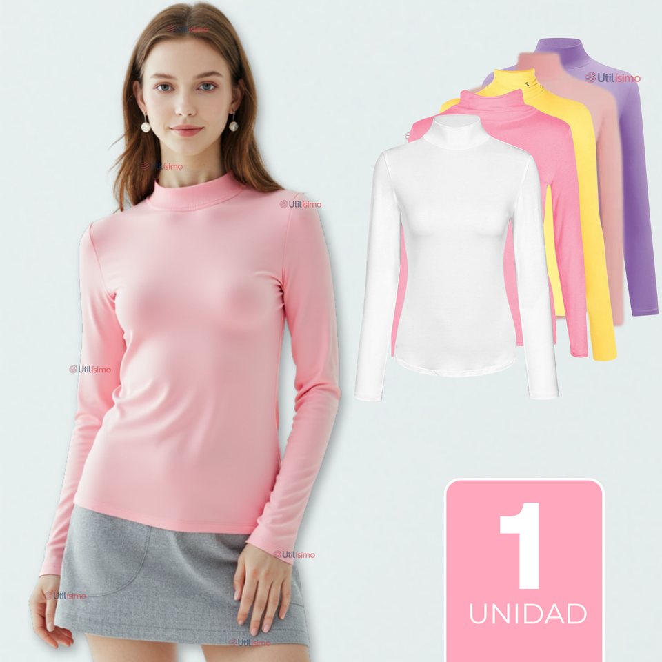 Camiseta Niña Primera Capa Bambú Invierno Cuello Beatle Polera