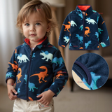 Chaqueta 100% Polar Niño Manga Larga Azul