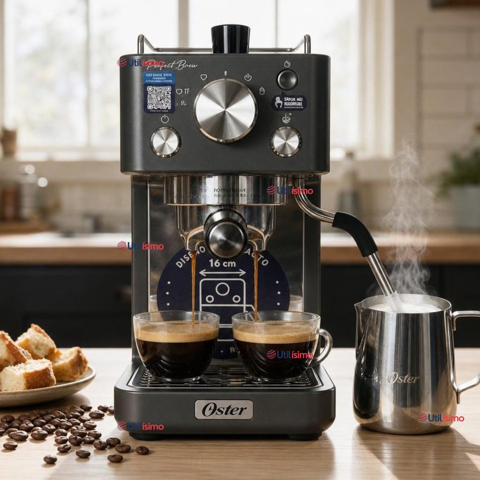 Cafetera Espresso Oster® Perfect Brew Compacta 15 Bares BVSTEM7201-052