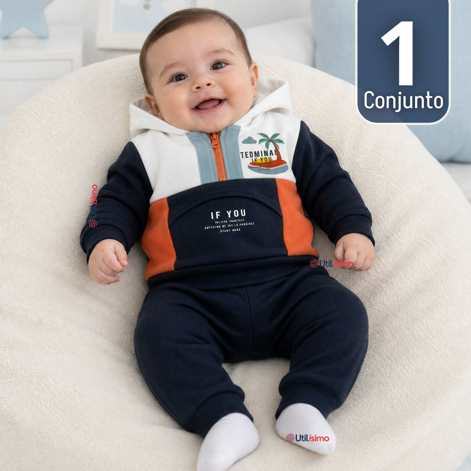Conjunto Buzo Polerón 2 Piezas Bebé Niño Tedmimak Adorable Child