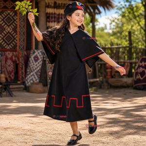 Traje Típico Vestido Mapuche 3 Piezas Juvenil Fiestas Patrias