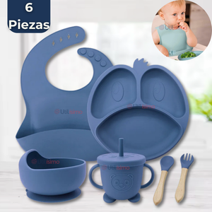 Set De Alimentación Bebé Silicona De Formas 6 Piezas Libre BPA