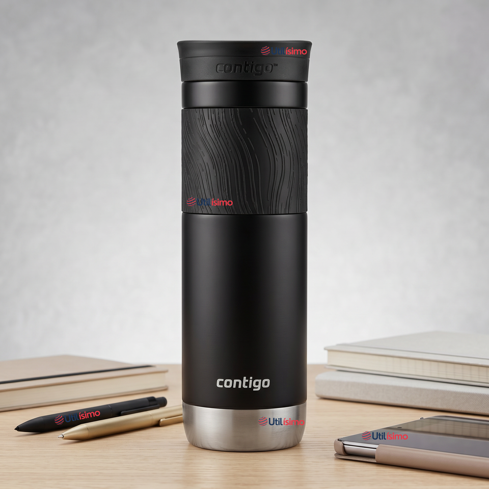 Vaso Termico Contigo Byron 2.0 Snapseal 710 Ml Negro Licorice Acero inoxidable