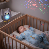 Peluche Búho Espantacuco Con Luz Y Sonido Para Bebé Niño Niña