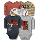 Pack 5 Bodys Bebé Niño Manga Larga Tedmimak 100% Algodón