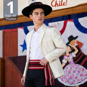 Faja Huaso Juvenil Fiestas Patrias Bailes Típico Rojo Multicolor