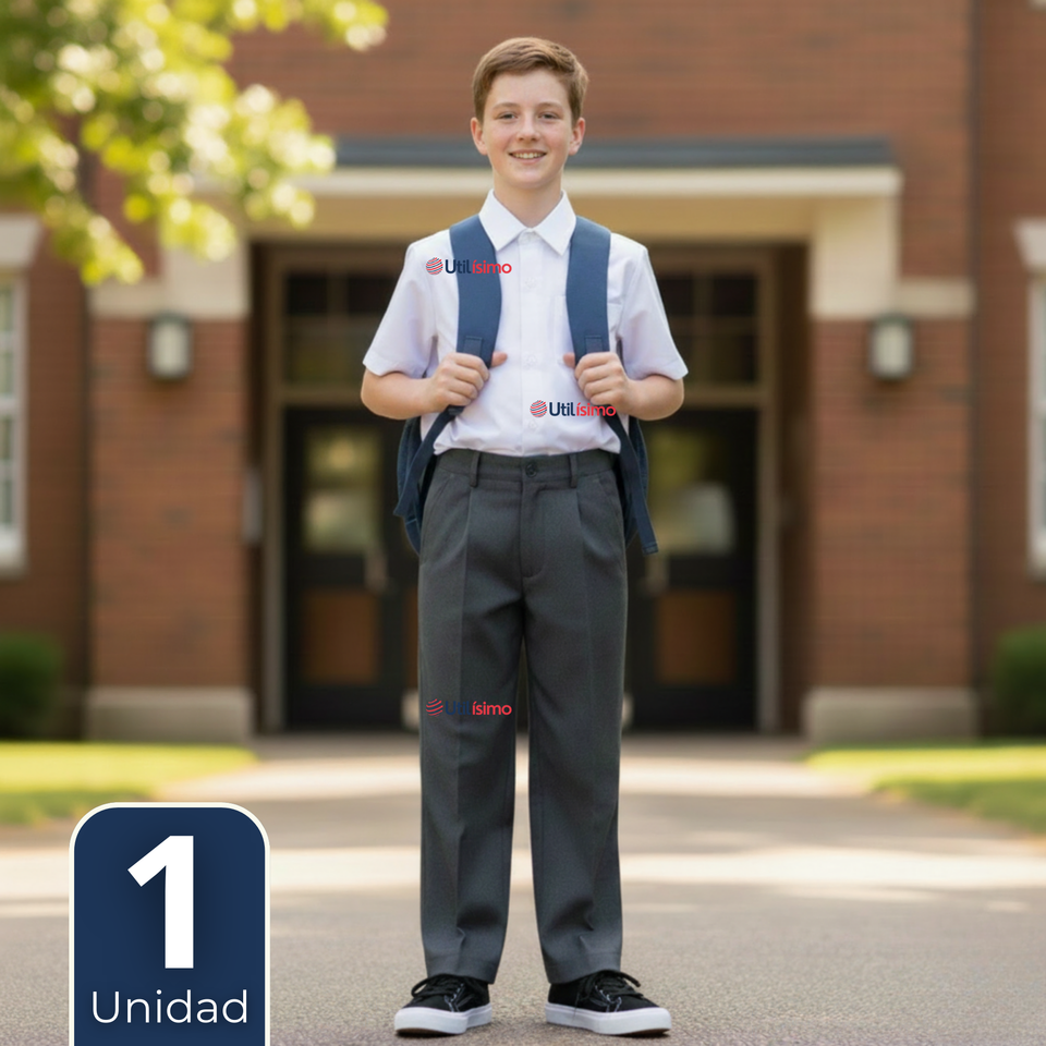 Pantalón Escolar Colegio Clásico Niño Gris