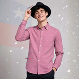 Pack 3 Camisas Cuadrille Huaso Juvenil Roja Regular Fit Fiestas Patrias