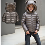 Parka Con Capucha Mangas Larga Niño Black Metallic