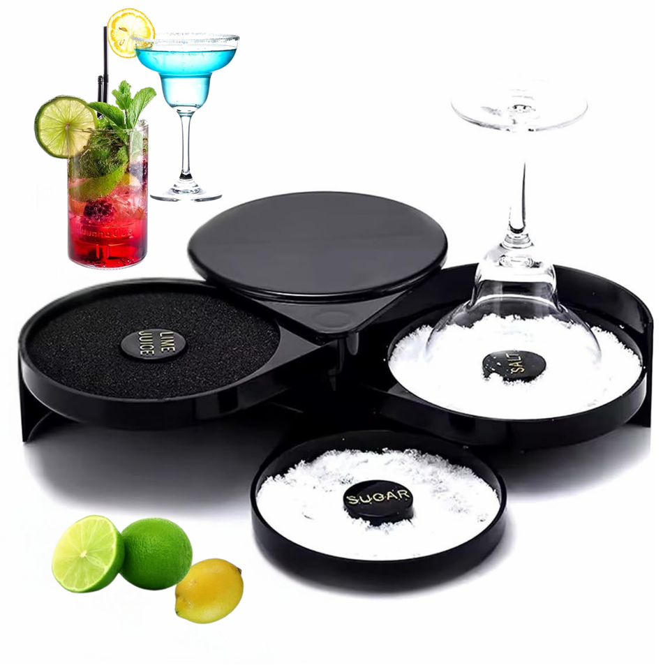 Escarchador De Copas Vasos Orillador Cócteles Micheladas 3 Bandejas
