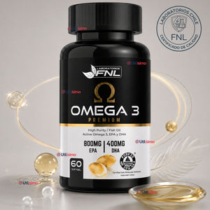 Omega 3 Premium FNL 800mg Epa, 400mg Dha, 60 Cápsulas