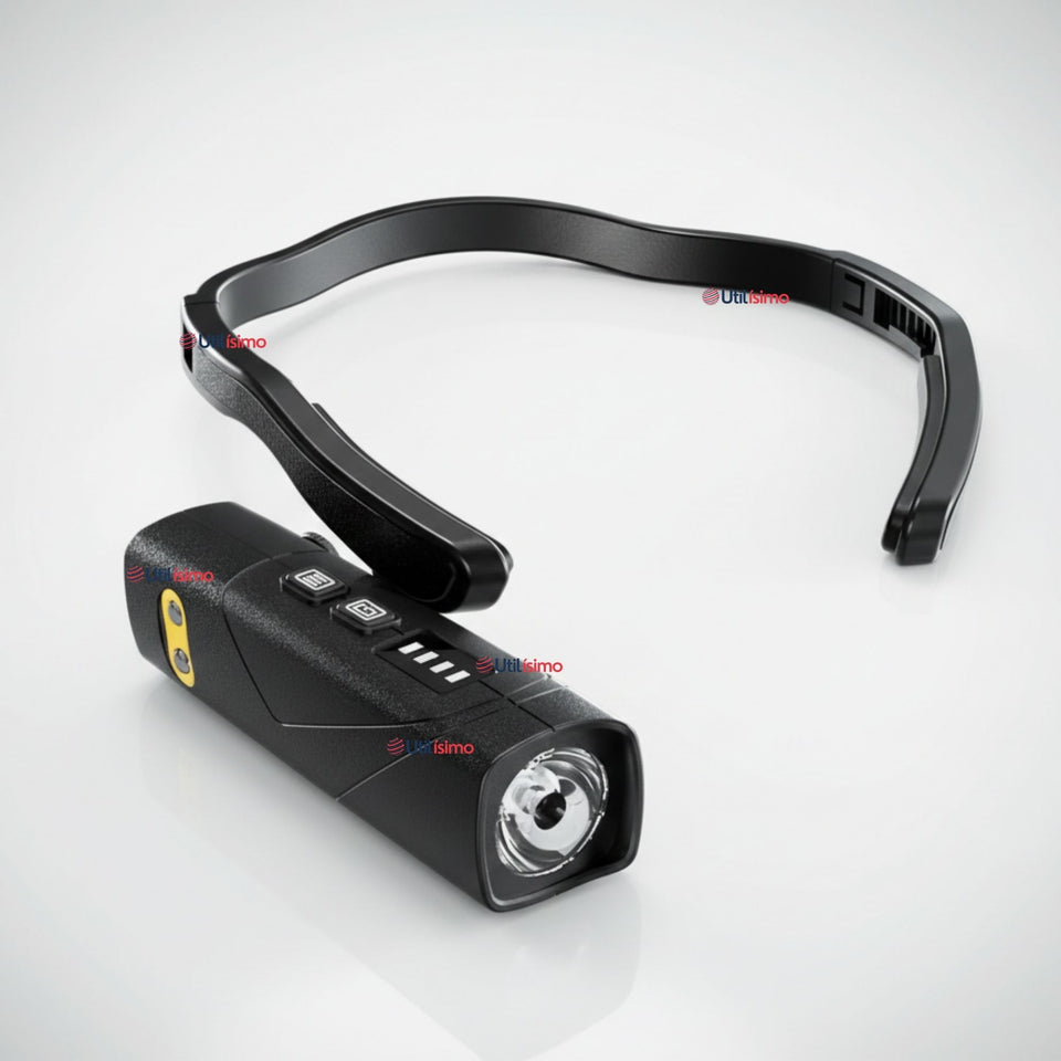 Linterna Frontal  LED Recargable con Gancho Extraible