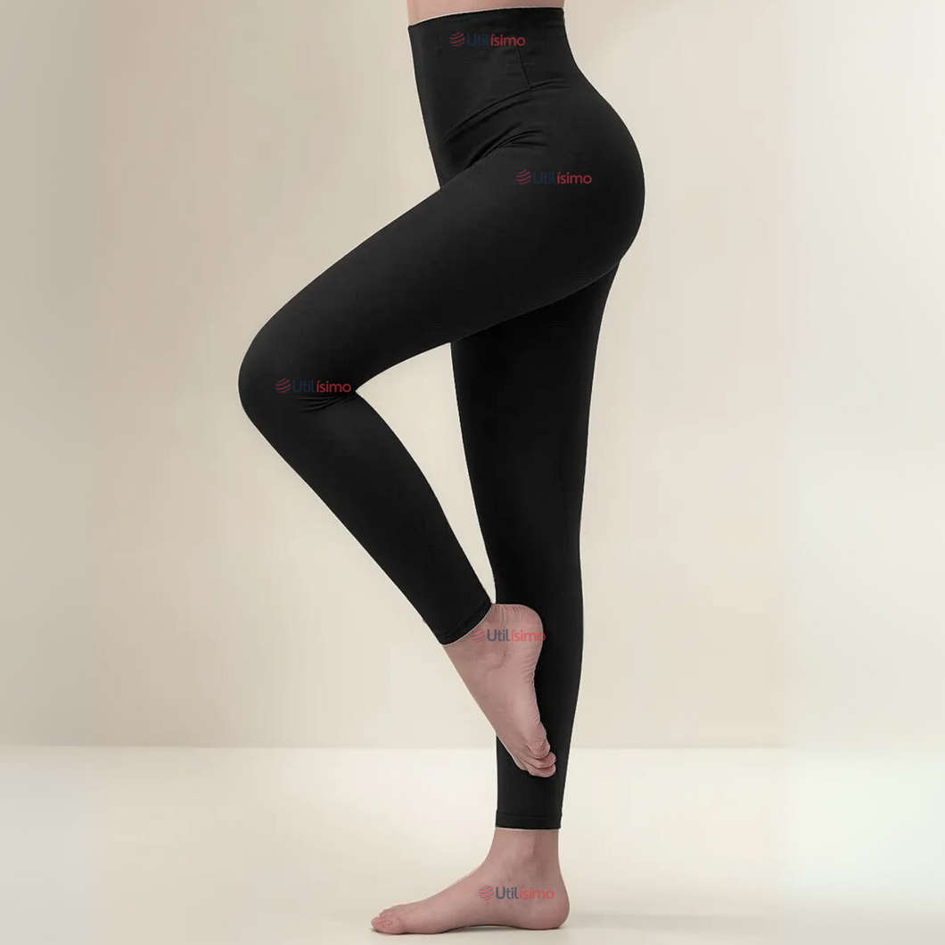 Calza Leggings Con Brillo Polar Tiro Alto Mujer