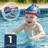 Gorro Gorra Natación Baño Diseño Tiburón Silicona Colores Surtidos 3 años En Adelante Niño