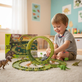 Pista Carreras de Auto Juguete Flexible Dinosaurio 120 Piezas