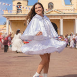 Traje Tirana Diablada Blanco 3 Piezas Mujer Baile Típico Fiestas Patrias