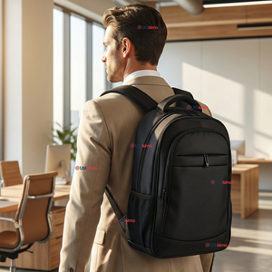 Mochila Ejecutiva Oficina Notebook Impermeable Resistente 48cm Negro 25L