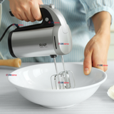 Batidora Electrica 5 Velocidades De Mano RAF Acero Inoxidable Mutifuncional