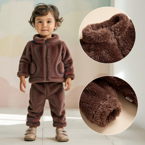 Conjunto Frizado Polar 2 Piezas Niño Marron