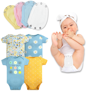 Pack 4 Unidades Extensor Body Bebé +Pack 4 Bodys Algodón Niña Manga Corta Girasoles Amarillo