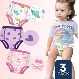 Pack 3 Calzón Pantys Niña Entrenamiento Algodón Absorbente Transpirable Cintura Elástica