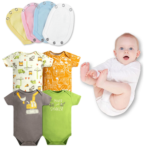 Pack 4 Unidades Extensor Body Bebé +Pack 4 Bodys Algodón Niño Manga Corta Estampado Transporte