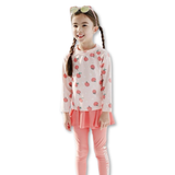 Traje de Baño Manga Larga SPF UV50+ Falda Pantalón Melocotón