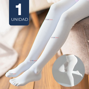 Ballerina Panty Primera Capa Blancas Niña Fiestas Patrias Blanco