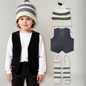 Traje Chilote Gorro Chaleco Fiestas Patrias Niño Chile