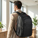 Mochila Ejecutiva Oficina Notebook Impermeable Resistente 47cm Negro 23L